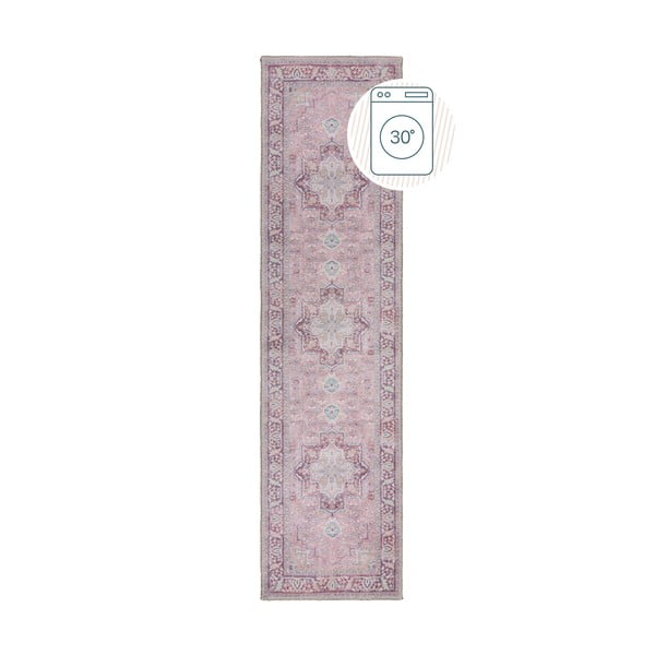 Hellroter, waschbarer Läufer mit einem Anteil an recycelten Fasern, 60 x 230 cm Windsor - Flair Rugs
