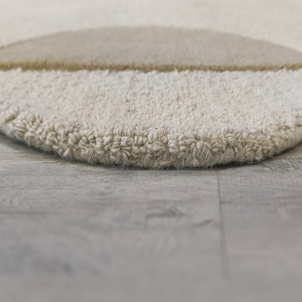 Grau-beiger, handgewebter Wollteppich, 200 × 290 cm Mia Scallop Frame - Flair Rugs-image-4
