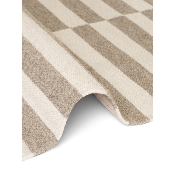 Weiß/grauer, beidseitig nutzbarer, handgewebter Wollteppich, 120 x 180 cm Vika - Hanse Home-image-4