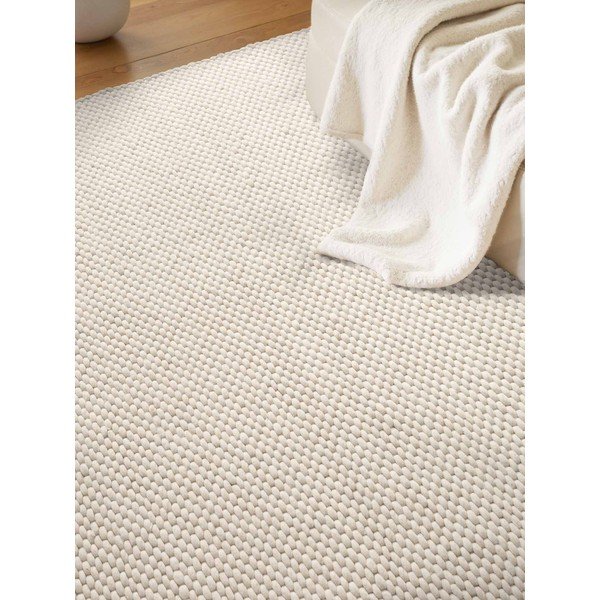 Cremefarbener, handgewebter Wollteppich, 140 x 200 cm Lyon Beans - Elle Decoration-image-2