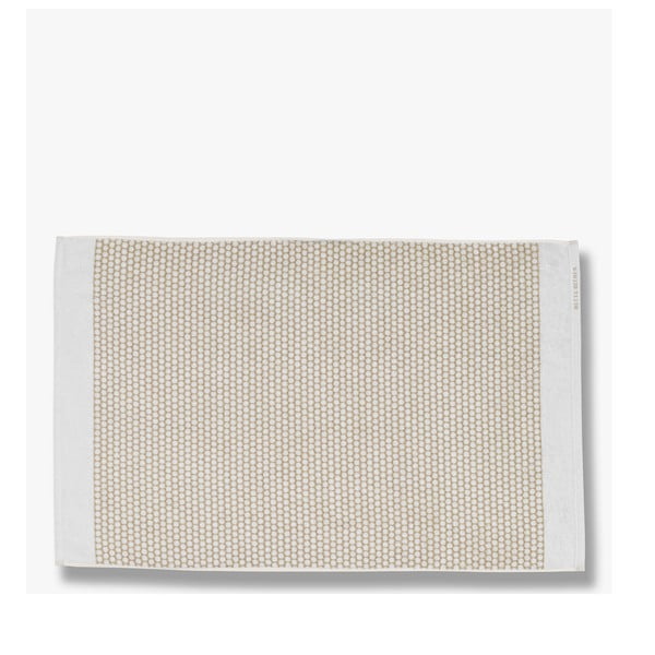 Weiß-beige Textil-Badezimmervorleger, 50 x 80 cm Grid - Mette Ditmer Denmark-image-2