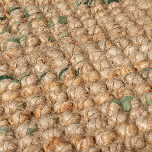 Grün/in Naturfarbe, doppelseitig, handgewebter Jute-Teppich, 200 × 290 cm Jute Boucle Green - Flair Rugs-image-3