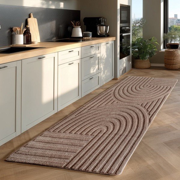 Beigefarbener Läufer, 80 x 250 cm Pompei 1611 - Ayyildiz Carpets-image-1