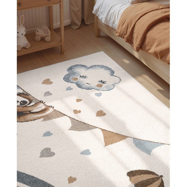 Cremefarbener Kinderteppich 160 x 230 cm Walk like an Elephant Rainy Party - Villeroy&Boch-image-4