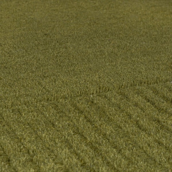 Grüner Wollteppich, 200 × 290 cm Textured Wool Border - Flair Rugs-image-3