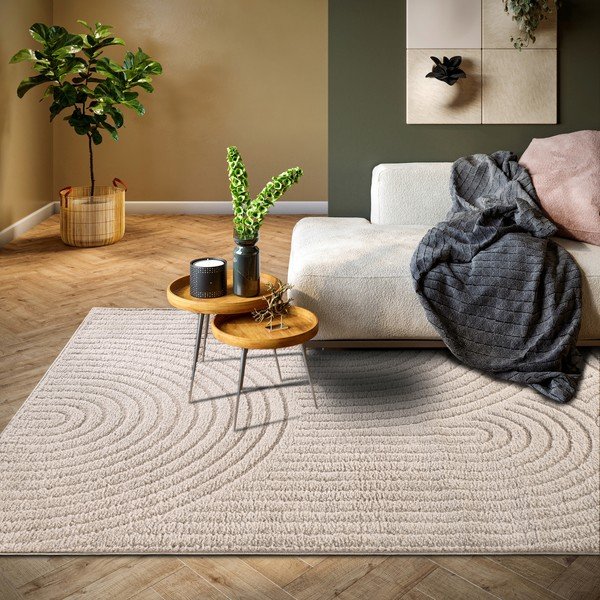 Beiger Teppich 160 × 235 cm Panglao New York Taupe - Elle Decoration-image-1