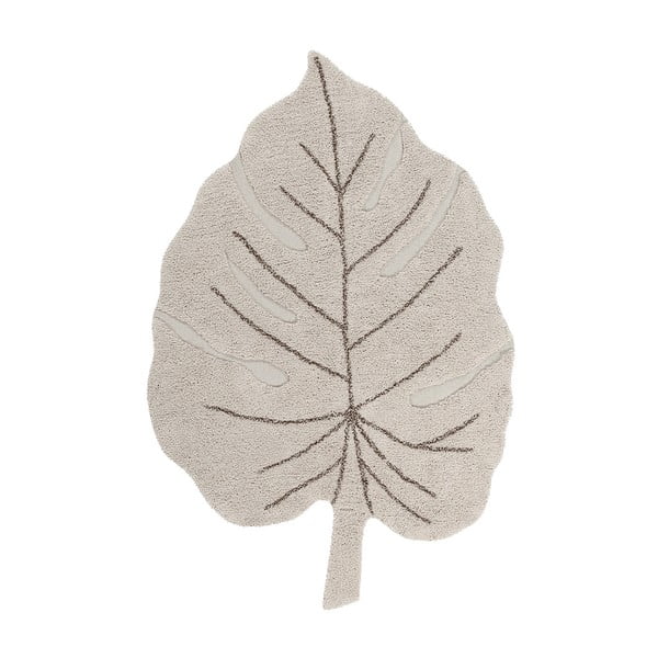 Beiger, waschbarer, handgewebter Baumwoll-Kindinteppich, 120 x 180 cm Monstera Natural - Lorena Canals
