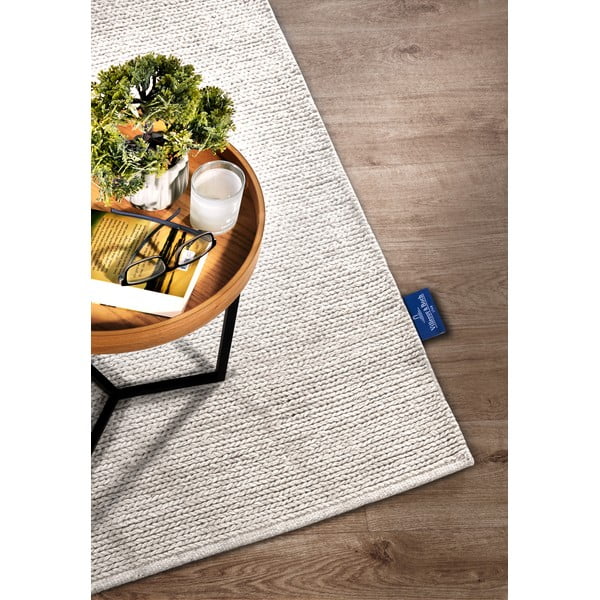 Weißer, handgewebter Wollteppich, 60 x 90 cm Francois - Villeroy&Boch-image-2