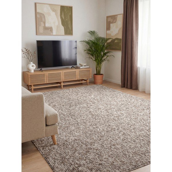 Grauer, waschbarer Teppich, 120 × 170 cm Rocco Taupe - Elle Decoration-image-1