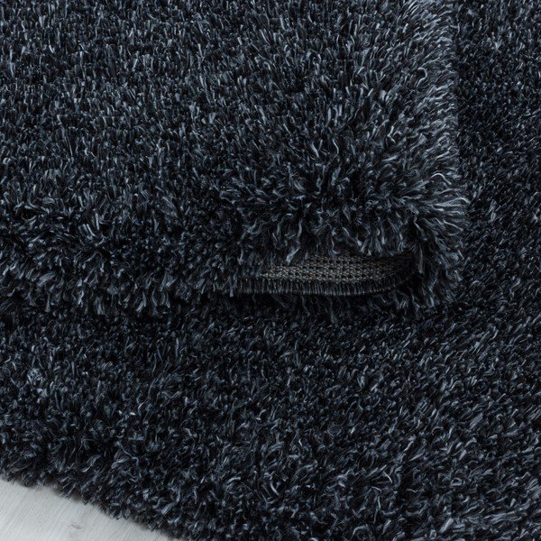 Anthrazitfarbener runder Teppich, Durchmesser 80 cm Fluffy - Ayyildiz Carpets-image-3