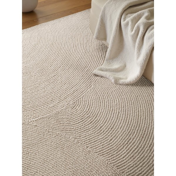 Handgewebter Wollteppich in einem hellen Naturton, 120 x 180 cm Calmio - Hanse Home-image-3