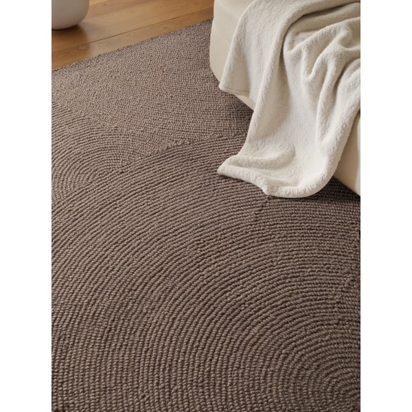 Taupefarbener, handgewebter Wollteppich, 160 x 230 cm Calmio - Hanse Home-image-3