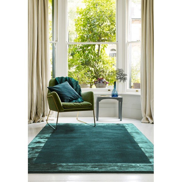 Handgewebter Teppich mit Wollanteil in Petrolblau, 160 × 230 cm Ascot - Asiatic Carpets-image-1