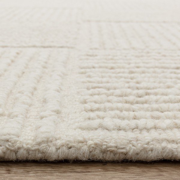 Handgewebter Wollteppich in Elfenbeinfarbe, 200 x 290 cm Zennith Grid - Asiatic Carpets-image-4