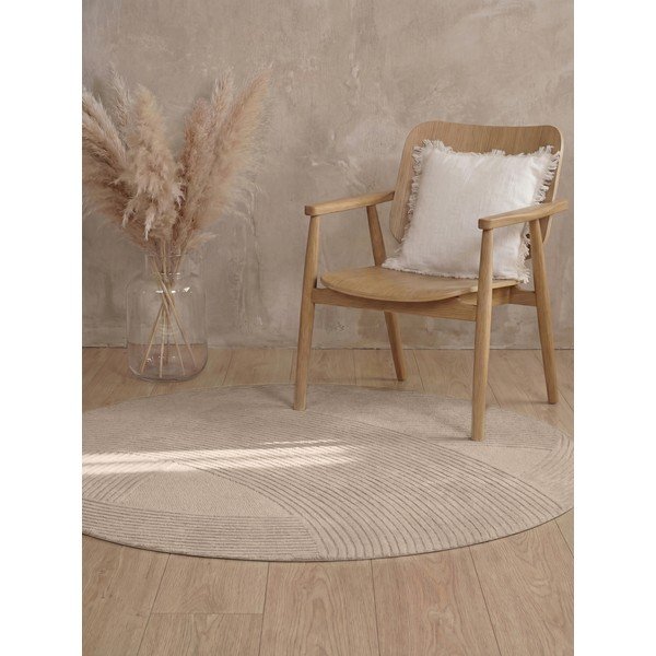 Beiger runder Wollteppich, Durchmesser 200 cm Kensington Victoria - Ted Baker-image-2