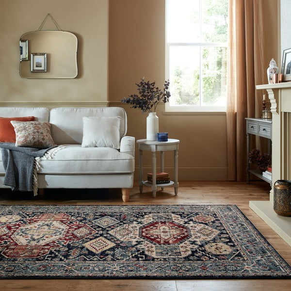 Dunkelblauer Teppich, 160 × 230 cm Gillingham - Flair Rugs-image-1