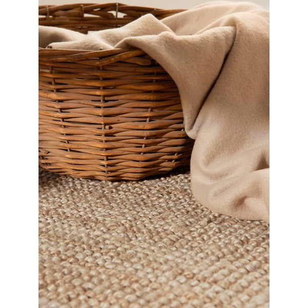 Runder Jute-Teppich in Naturfarbe, Ø 200 cm Bouclé Jaipur - Hanse Home-image-2