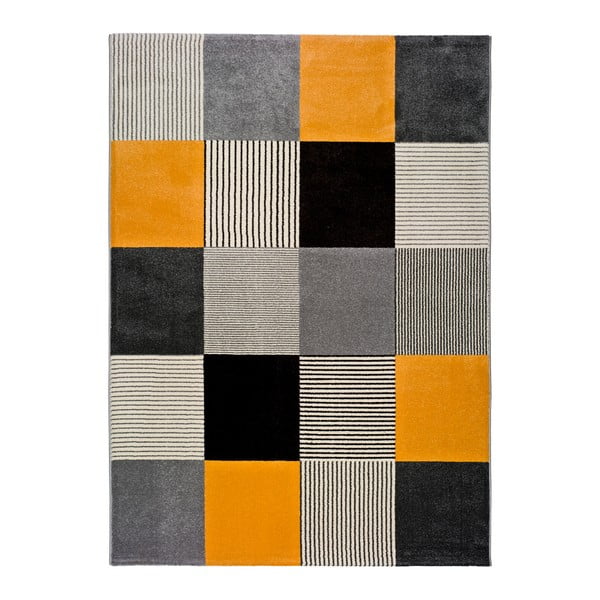 Gelber/grauer Teppich 80x150 cm Gladys Lento – Universal