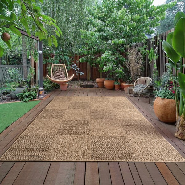 Brauner Teppich für den Innen- und Außenbereich, 200 × 290 cm Timber 1405 - Ayyildiz Carpets-image-1