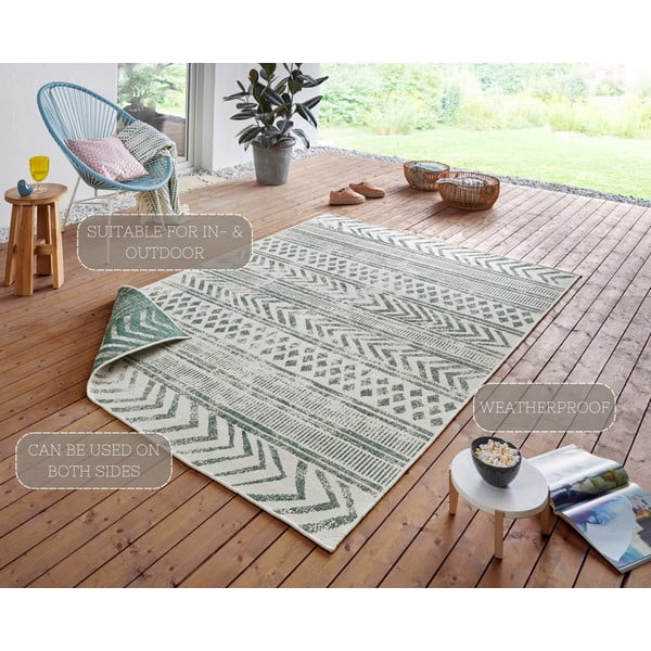 Grüner/beige Teppich für Innen- und Außenbereiche 200x290 cm Biri – Hanse Home-image-4
