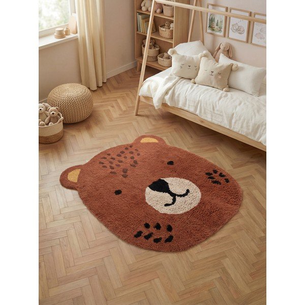 Brauner, waschbarer/handgewebter Baumwoll-Kindenteppich, 120 × 149 cm Snuggle Berry - Hanse Home-image-1