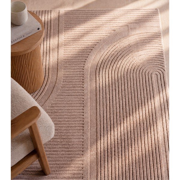 Beiger, waschbarer Teppich, 160 × 230 cm Pompei 1612 - Ayyildiz Carpets-image-1