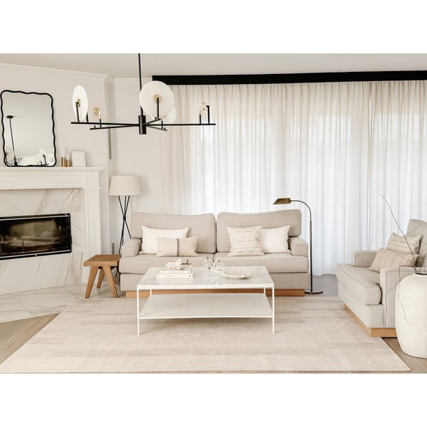 Beiger Wollteppich, 160 × 240 cm Agnus Brush Lines - Agnella-image-2