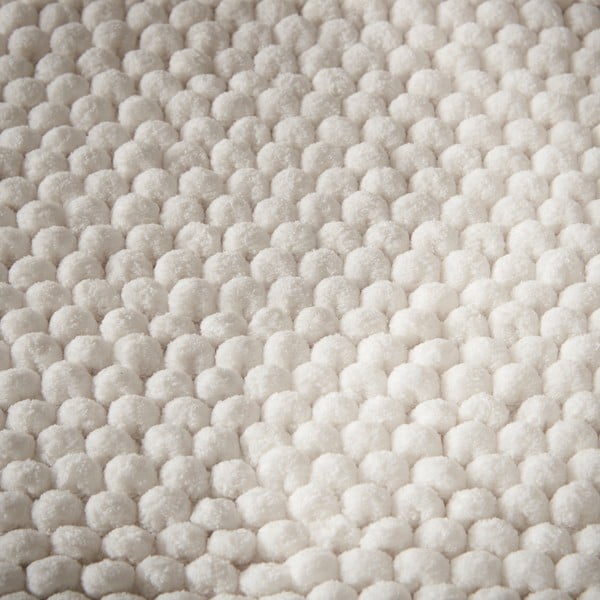 Weißer Badezimmerteppich, 50 × 120 cm Aspen Bobble - Bianca-image-3