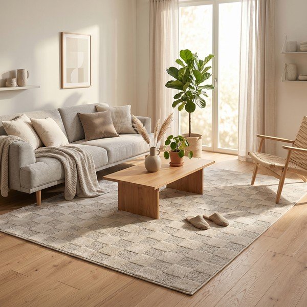 Beiger Teppich 120 × 170 cm Mosaic - ESTE-image-2