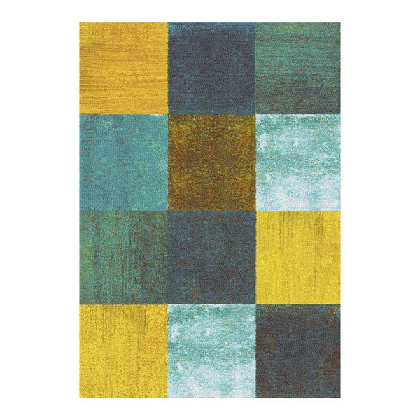 Gelber/grüner Teppich 60x120 cm Mira – Universal