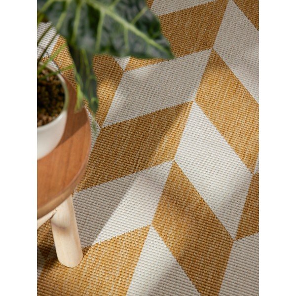 Ockergelber/cremefarbener Teppich für den Innen- und Außenbereich, 160 × 230 cm Haringey Terrick - Ted Baker-image-4