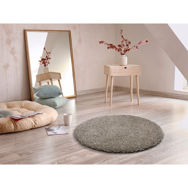 Grauer Teppich ø 80 cm Aqua Liso – Universal-image-1