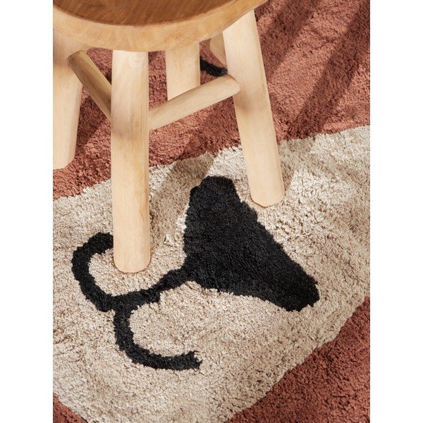 Brauner, waschbarer/handgewebter Baumwollteppich für Kinder, 101 x 120 cm Snuggle Benni - Hanse Home-image-4