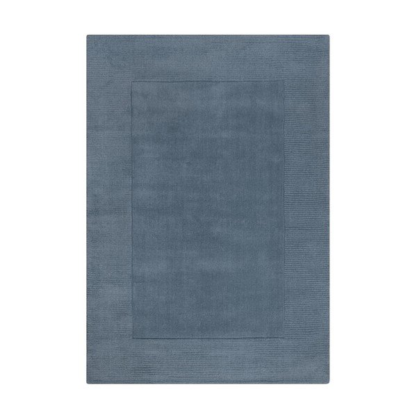 Dunkelblauer, handgewebter Wollteppich, 160 × 230 cm Textured Wool Border - Flair Rugs