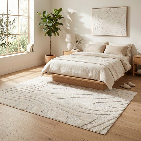 Cremefarbener Teppich 120 x 170 cm Dune - ESTE-image-2
