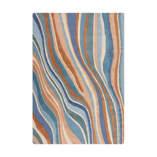 Blauer, handgewebter Wollteppich, 160 x 230 cm Abstract Flow - Flair Rugs