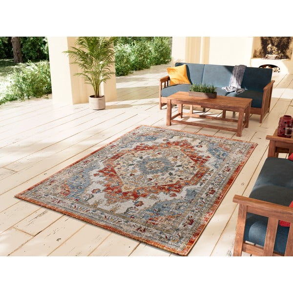 Orange-beiger Outdoor-Teppich, 120 × 170 cm Luna Rust - Universal-image-1