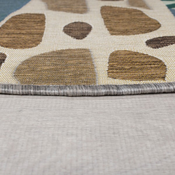 Grüner runder Teppich für den Außenbereich, Ø 160 cm Eric - Flair Rugs-image-3