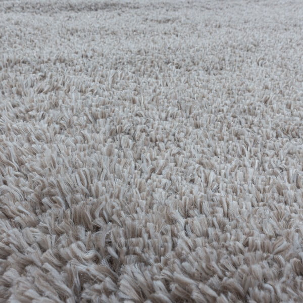 Hellbrauner runder Teppich, Durchmesser 120 cm Fluffy - Ayyildiz Carpets-image-1