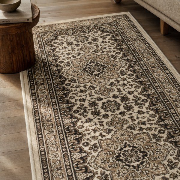 Brauner/beiger Läufer 80 x 250 cm Parun Tabriz - Hanse Home-image-1
