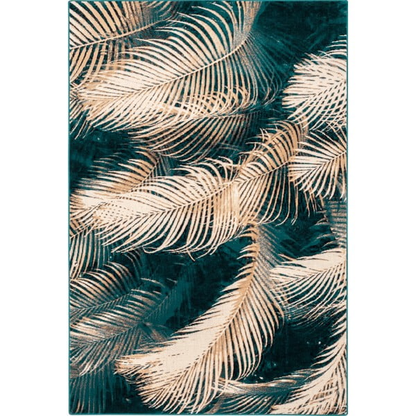 Wollteppich in Petroleumfarbe, 200 × 300 cm Areca - Agnella