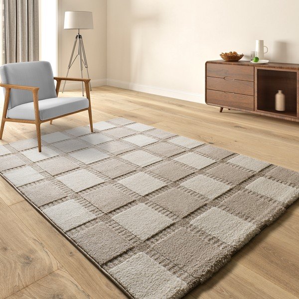 Beiger/cremefarbener Teppich 200 x 290 cm Candela - Universal-image-1