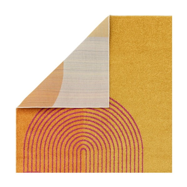 Gelb-orangefarbener Teppich, 160 × 230 cm Muse Orange Retro - Asiatic Carpets-image-3