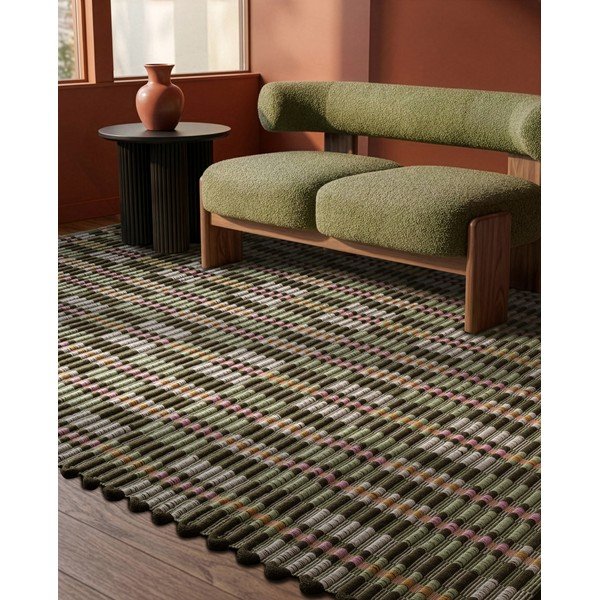 Khaki-farbiger, handgewebter Teppich, 160 × 230 cm Arden - Asiatic Carpets-image-1