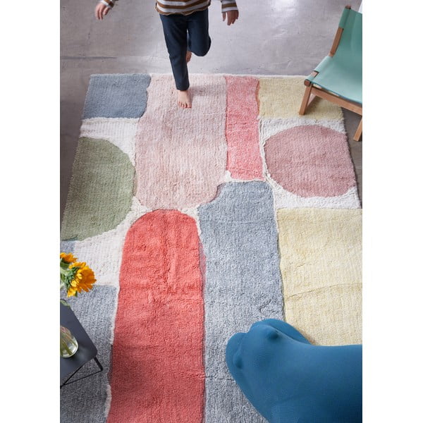 Waschbar/Handgefertigt Kinderteppich Wolle 170x240 cm Abstract – Lorena Canals-image-3