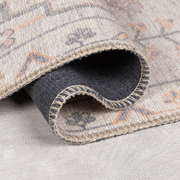 Cremefarbener, waschbarer Läufer, 60 x 230 cm Teo Traditional - Flair Rugs-image-2