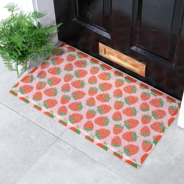 PVC-Fußmatte 40 x 70 cm Pink Strawberry - Artsy Doormats-image-1