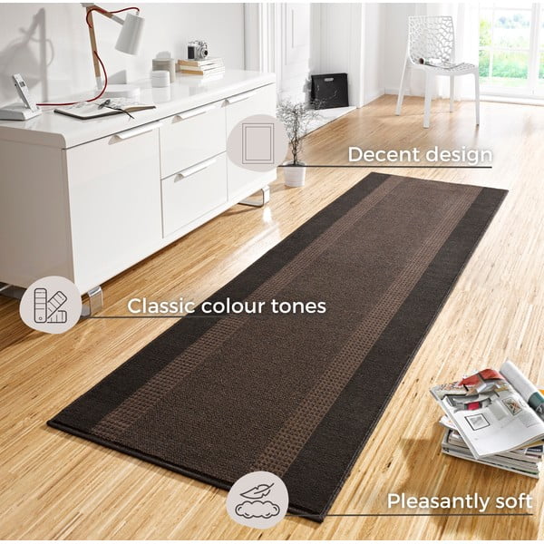 Brauner Läufer 80 × 300 cm Basic - Hanse Home-image-4