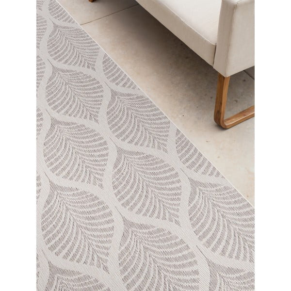 Laufmatte für drinnen und draußen in Grau und Elfenbein, 80 x 250 cm Duet Liora - Hanse Home-image-3