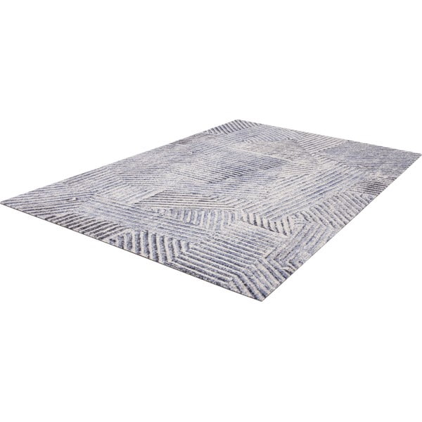 Hellblauer Wollteppich, 133 × 180 cm Strokes - Agnella-image-4